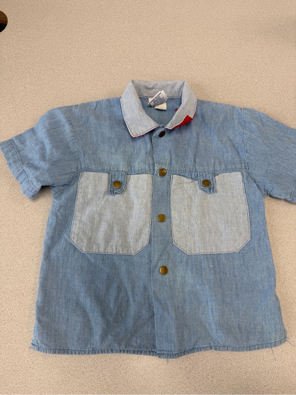 Vintage OshKosh B'gosh Chambray Button Front Shirt 3T Made In USA